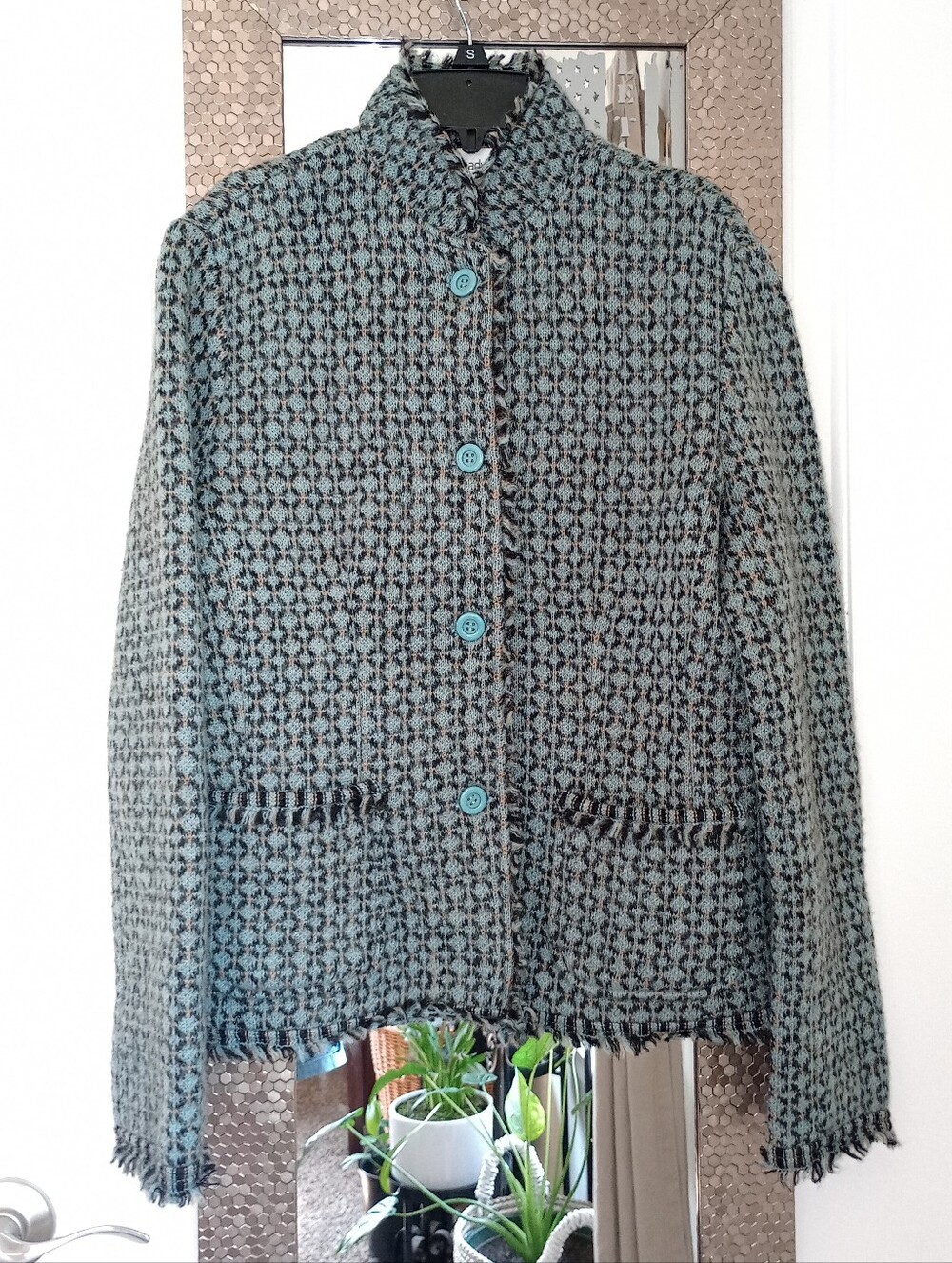 Chadwick's Wool Tweed Fringed Blazer